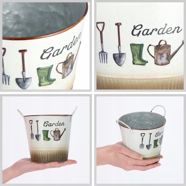 KADAX Urtepottedæksel Metal Urtepotte Planter 14cm Til Dekorativ Potte