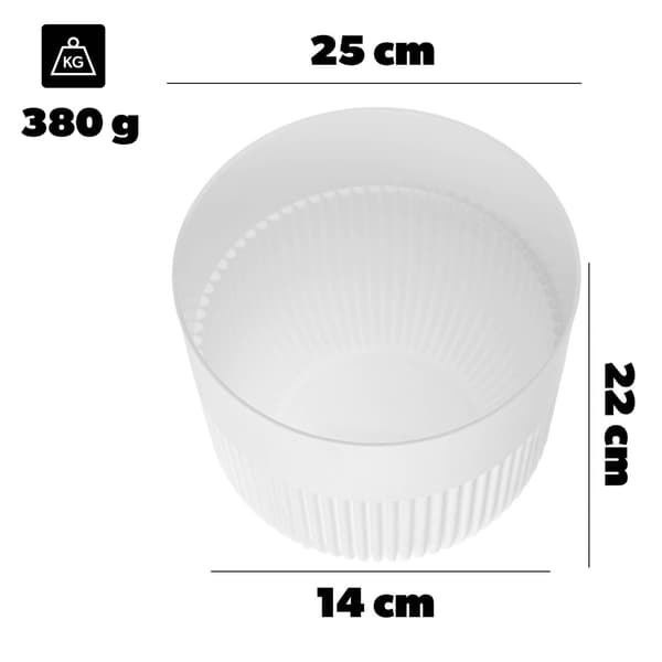 KADAX Doniczka Alia DAL25 biała <10> K17073