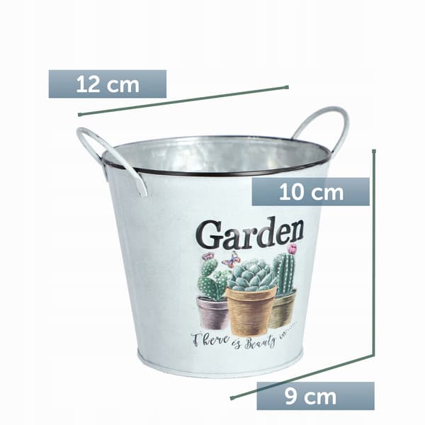 KADAX Urtepottedæksel Metal Urtepotte Planter 12cm Til Dekorativ Potte