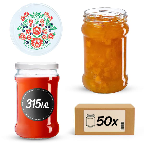 KADAX Seno purkit 315ml 50kpl 66mm + kannet "Folklore"