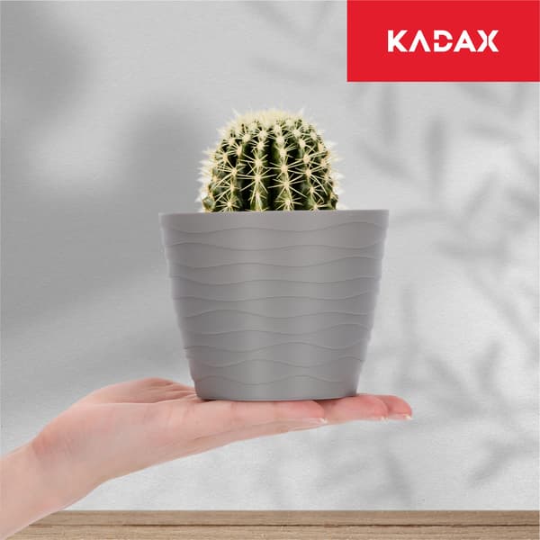 KADAX Urtepotte, Urtepotte, Grå, Rund, 11 cm, Plast