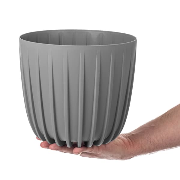 KADAX Urtepotte, Urtepotte, Blomsterlåg, 23,5 cm, Rund, Plastik, Grå
