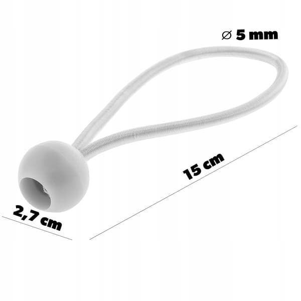 KADAX Elastinen Kumi Palloilla Setti Pressu Kumit Pressun Kiinnitys 15cm 25kpl