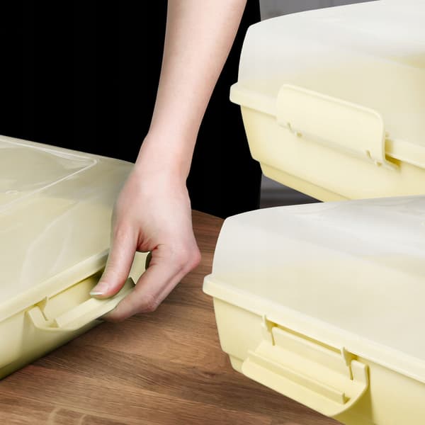 KADAX Rektangulär Plastbehållare för Kakor, Bakverk, Kakask, Stor