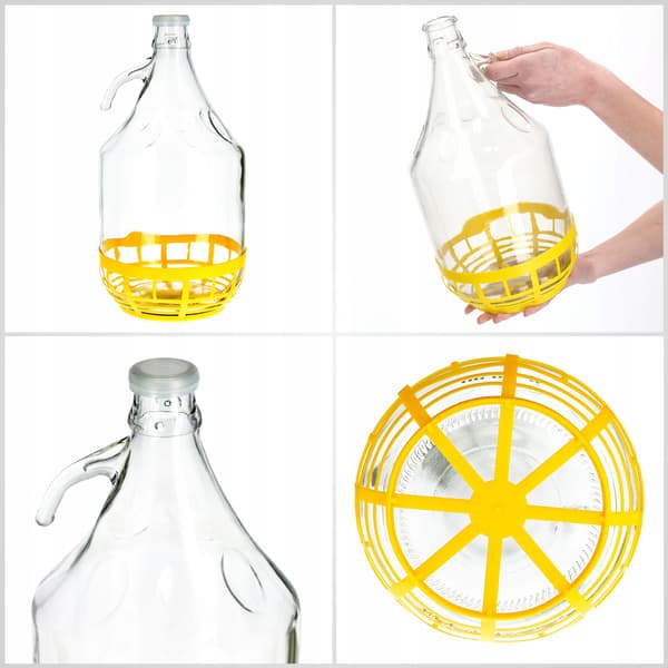 KADAX Lady Balloon Carboy 5L flaskor för vin, likörer, hembränt, cider, korkar, set om 3