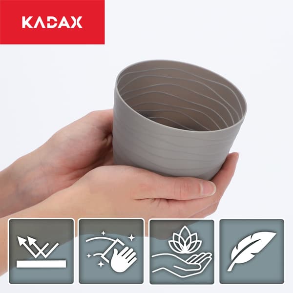 KADAX Urtepotte, Urtepotte, Grå, Rund, 11 cm, Plast