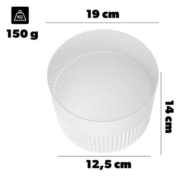 KADAX Doniczka Alia DAL19 biała <10> K16422