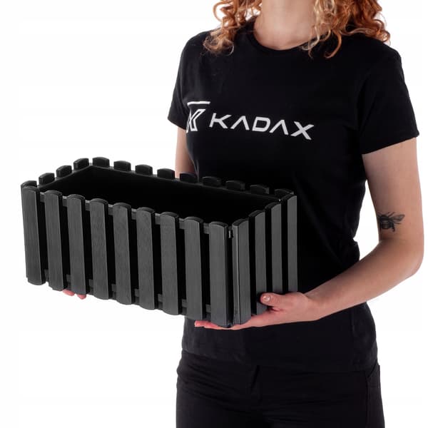 KADAX Balkonkasse Urtepotte 38x18x16,5 cm Antracit Balkon