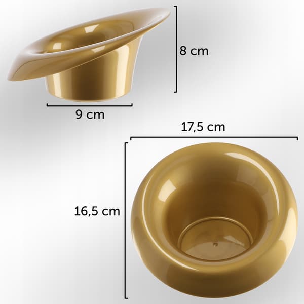 KADAX Urtepotteskjuler til Kompositioner Dekorationer Ikebana Base Guld 9cm