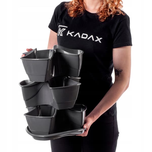 KADAX Urtepotte, Urtepotte, Plastlåg, Triple Cascade, 3-i-1 Blomsterstativ