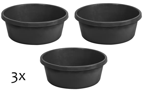 KADAX Byggcontainer 11L Rund Murcontainer för Murbruk Betong Kajfos 3 st