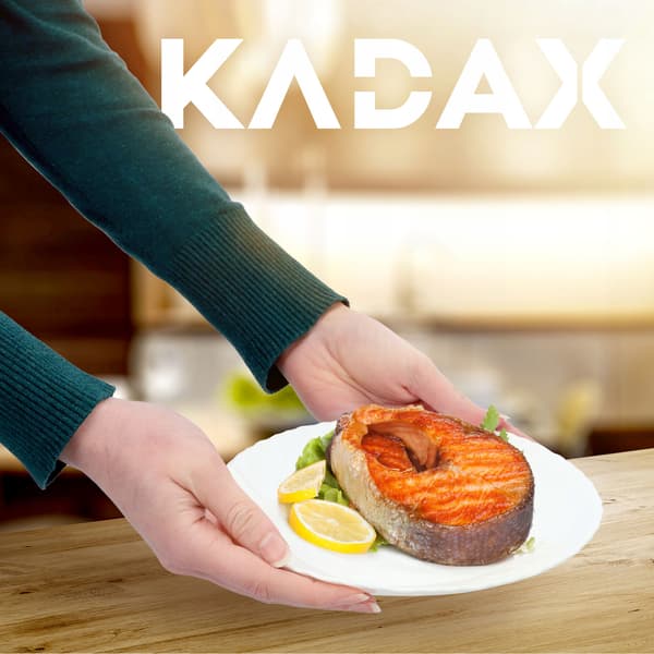KADAX Ovalt Glas Serveringsfad 25cm Til Snacks Hvidt Fad