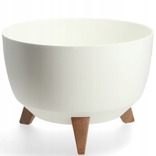 KADAX Blomkruka, Planter, Lock, Ben, Insats, Blomställning, 33cm, Vit, Rund Skål