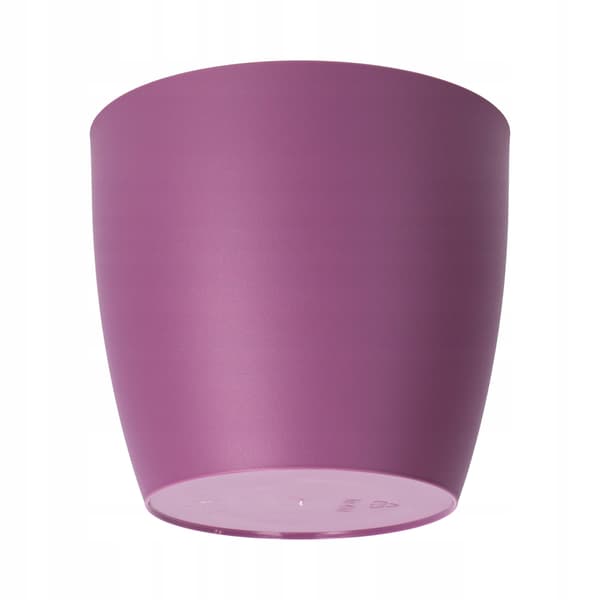 KADAX Urtepotte med Underkop Plastikpotte 14cm Låg Blomster Lilla Mat