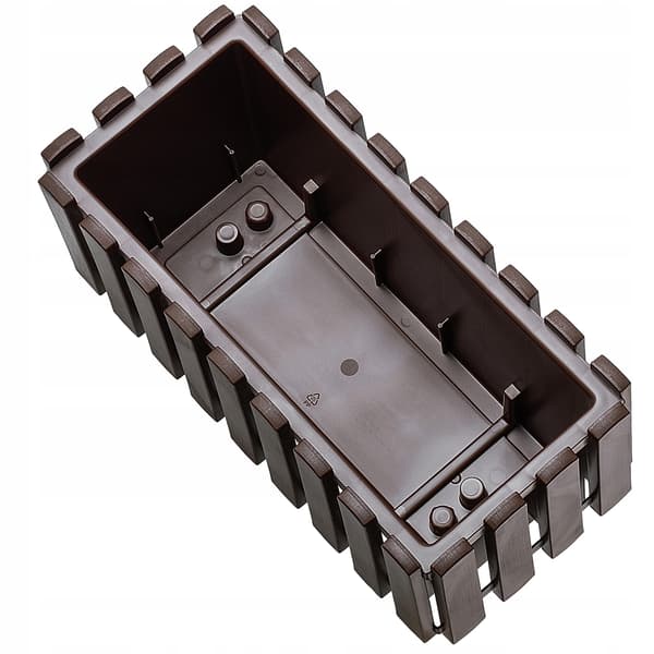 KADAX Balkonkasse Urtepotte 38x18x16,5 cm Brun Balkon