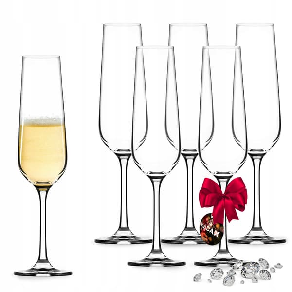 KADAX Samppanja Prosecco -viinilasit 200 ml 6 lasin setti