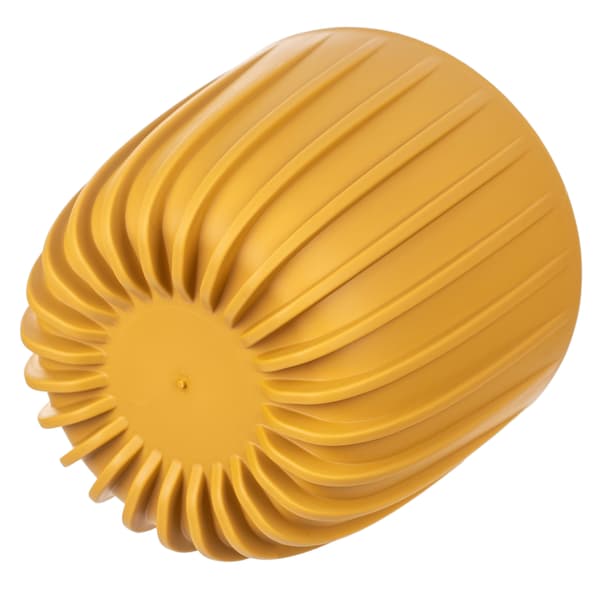 KADAX Urtepotte Urtepottedæksel 20 cm Rund Plastik Blomsterfod Gul