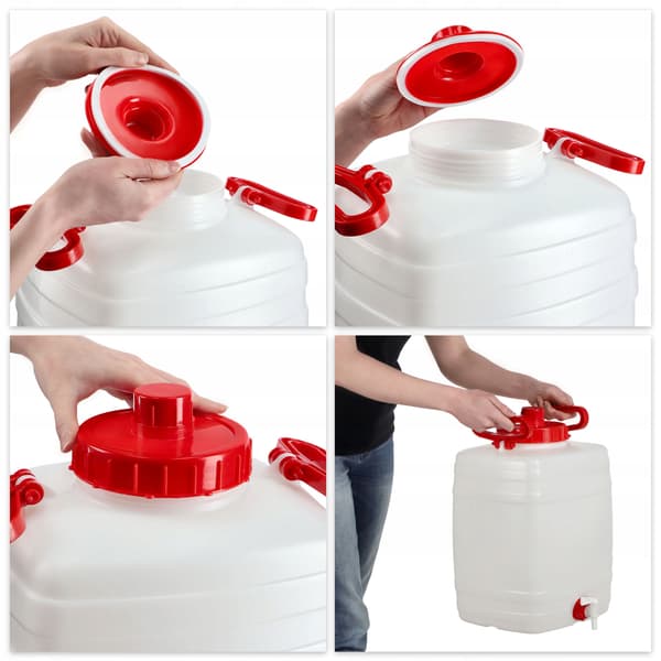 KADAX-dunk med hanetank til drikkevand og drikkevarer 20 liter - certifikat