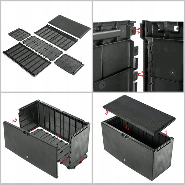 KADAX Haveboks Balkonboks 290L Til Have Balkon Terrasse Antracit