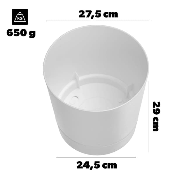 KADAX Urtepotte Urtepotte med Stander Plastik Rund 27,5 cm