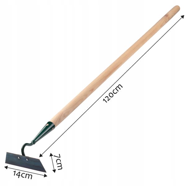 KADAX Trädgårdshacka för ogräsrensning 14 cm Grävmaskin 120 cm