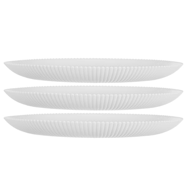 KADAX 3x Middagstallrikar 26,5 cm Stora Glastallriksset Räfflade