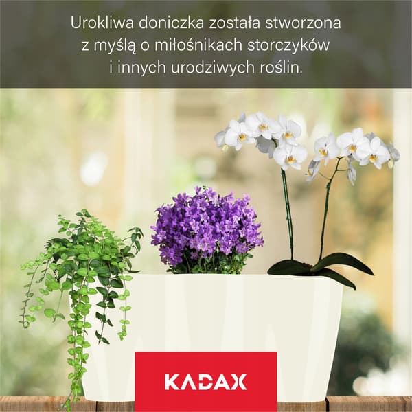 KADAX Urtepotte, Urtepotte, Skål, Blomsterfod, Plast, 35 cm, Creme