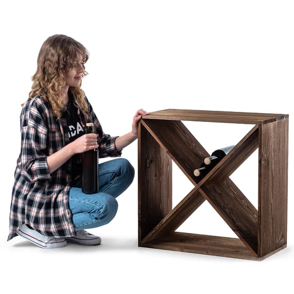 KADAX puinen viiniteline 32 pullolle alkoholikaappi olohuoneeseen 52 cm