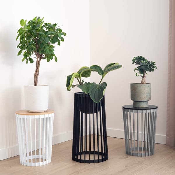 KADAX Stående Blomsterstativ til Blomster og Planter Loft Dobbeltsidet Grå 53,5 cm