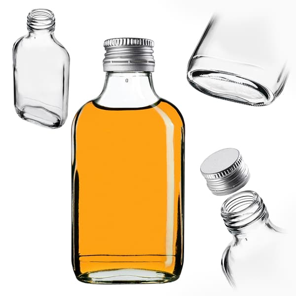 KADAX Pullo 100ml hopeakorkilla 50kpl.