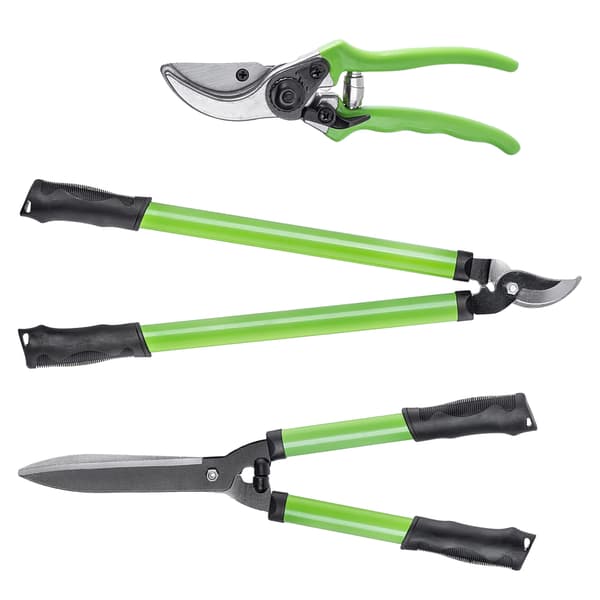 KADAX Beskärningssax för häckar, buskar, grenar, 3-delars trädgårdsredskapsset