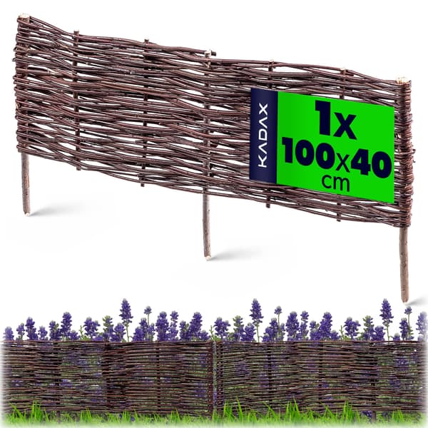 KADAX Trädgårdspalissadkantstängsel 100x40 cm högt staket