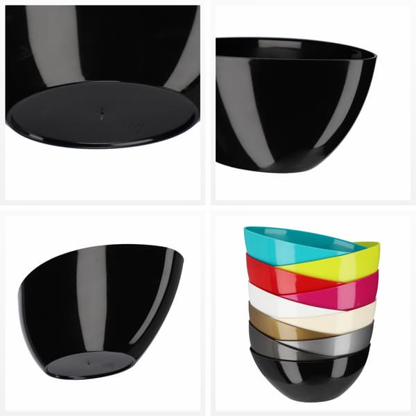 KADAX Urtepotte 21 cm Oval Urtepottedæksel Plastik Sort