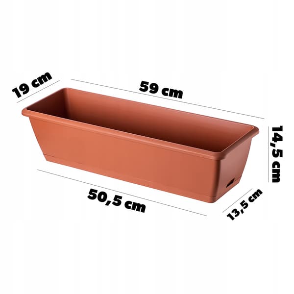 KADAX Balkonkasse Urtepotte Urtepottestativ 59x19x14,5 cm Balkon