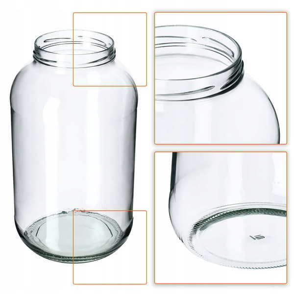 KADAX Burk 4 L Glasburkar för Honungsmarmelad Lock 1 st. Diameter 100