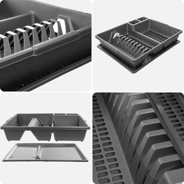 KADAX Diskställ Bestickställ med Stående Bricka Silver 42 cm Stor