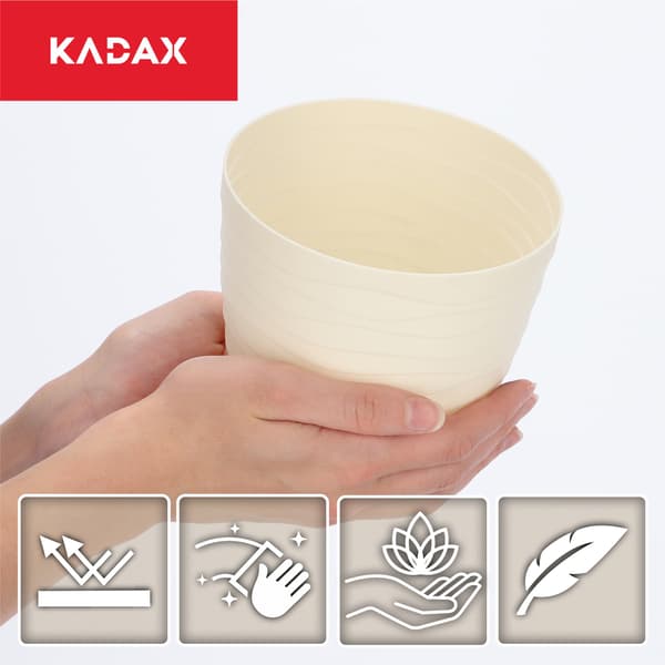 KADAX Urtepotte Urtepottedæksel Creme Rund 13cm Plast