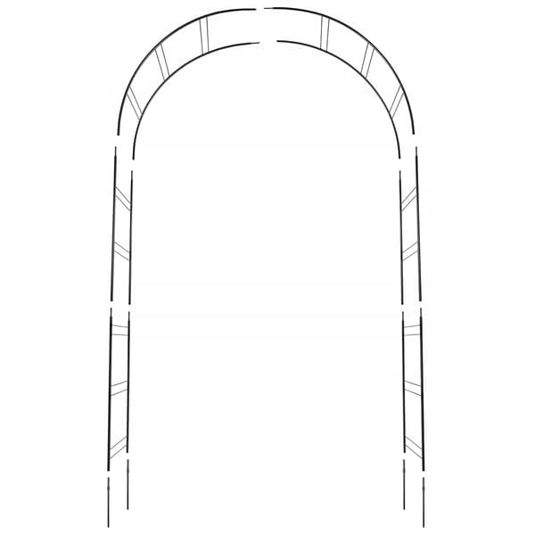 KADAX Havepergola til blomster og roser Metal Blomsterbue 255 cm