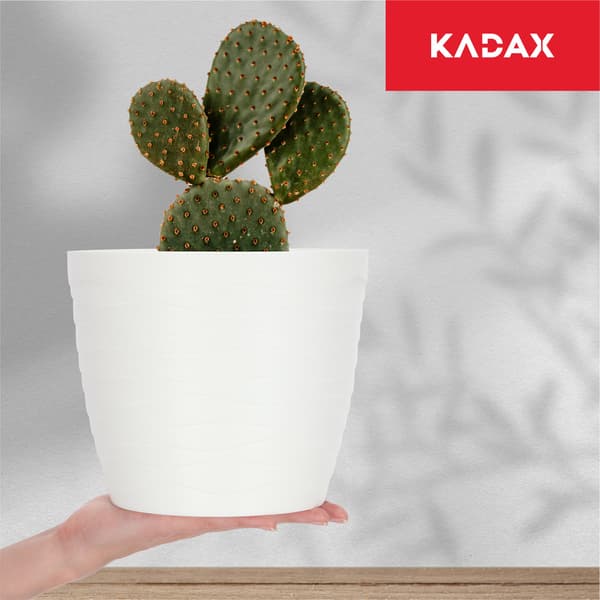 KADAX Urtepotte Plastikpotte til Blomster og Planter Hvid Rund 19 cm