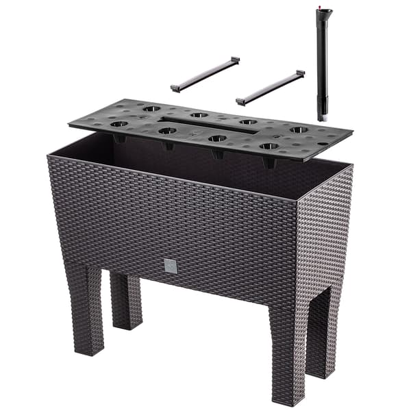 KADAX Urtepotte Haveplanter + Indsats Blomsterkasse på Ben Brun 60cm