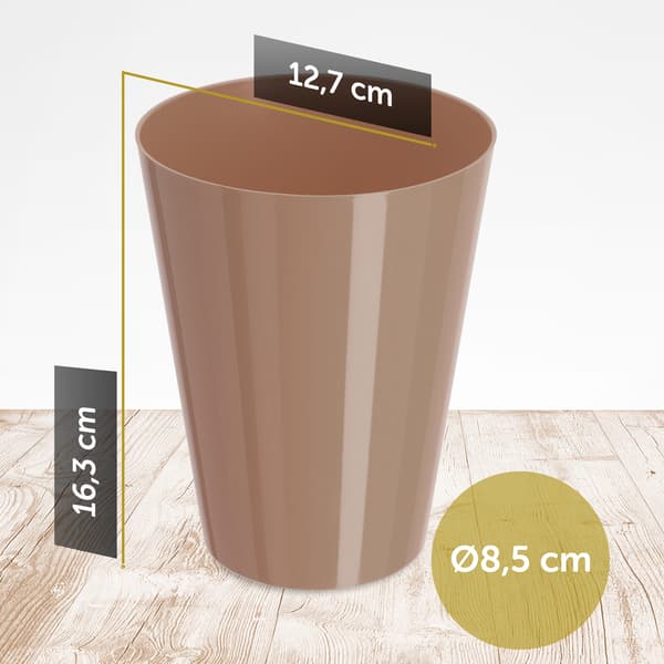 KADAX Urtepotte Orkidé Plastik Urtepotte Beige Massiv 13cm