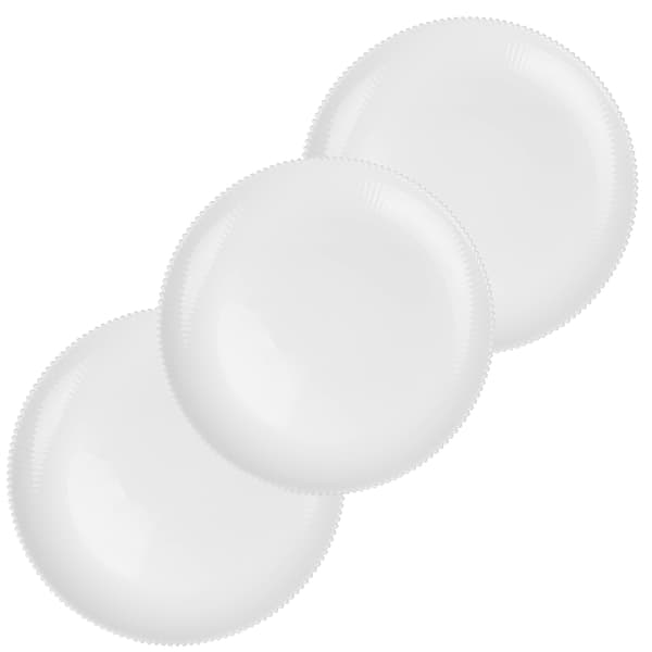 KADAX 3x Middagstallrikar 26,5 cm Stora Glastallriksset Räfflade