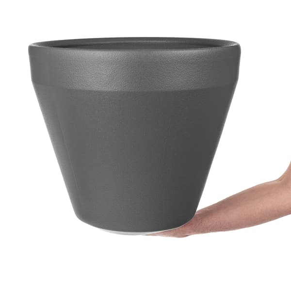 KADAX Urtepotte Stor Rund Urtepotte Have Terrasse Antracit 46cm