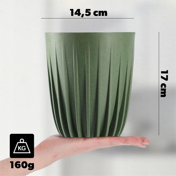 KADAX Urtepotte med Indsats 14,5x17cm Rund Plastindsats