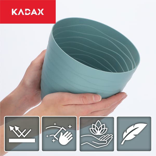 KADAX Urtepotte Låg Grøn Rund 17cm Plast
