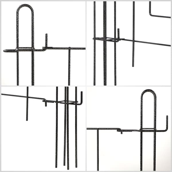 KADAX Trädgårdsgrind, Metallpanelgrind för Staket med Stolpar 93x72cm