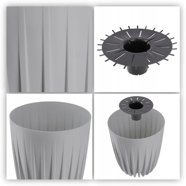 KADAX Urtepotte med Indsats 14,5x17cm Rund Plastindsats