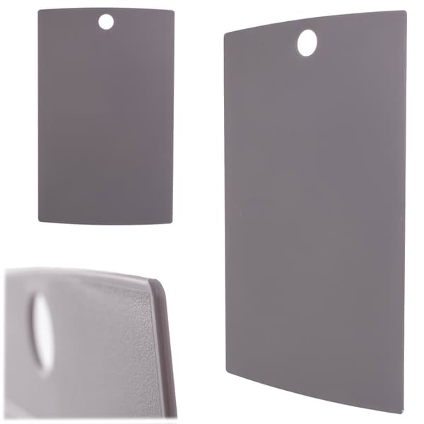 KADAX Slim massivt skärbrädebricka i plast grå 38,5x24 cm