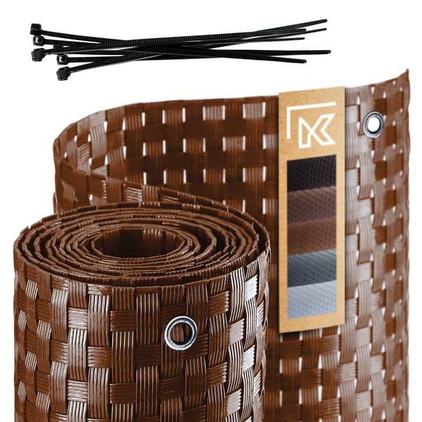 KADAX Technorottinki-parvekkeensuoja 0,9x3M Ruskea Premium-parveketerassimatto