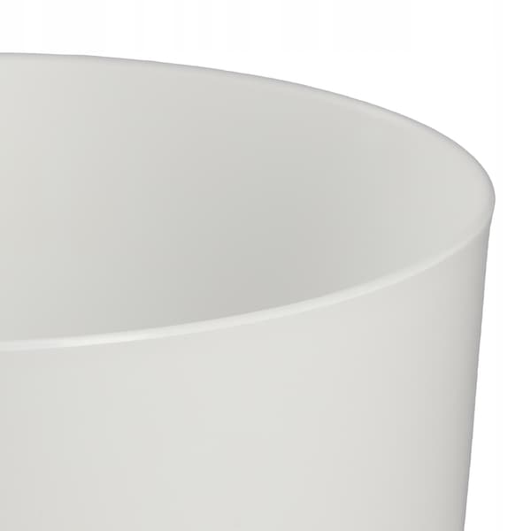 KADAX Blomkruka med blomställning, lock, rund skål, 15 cm, mattvit